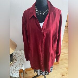 White Stag Deep Red Button-Down Shirt